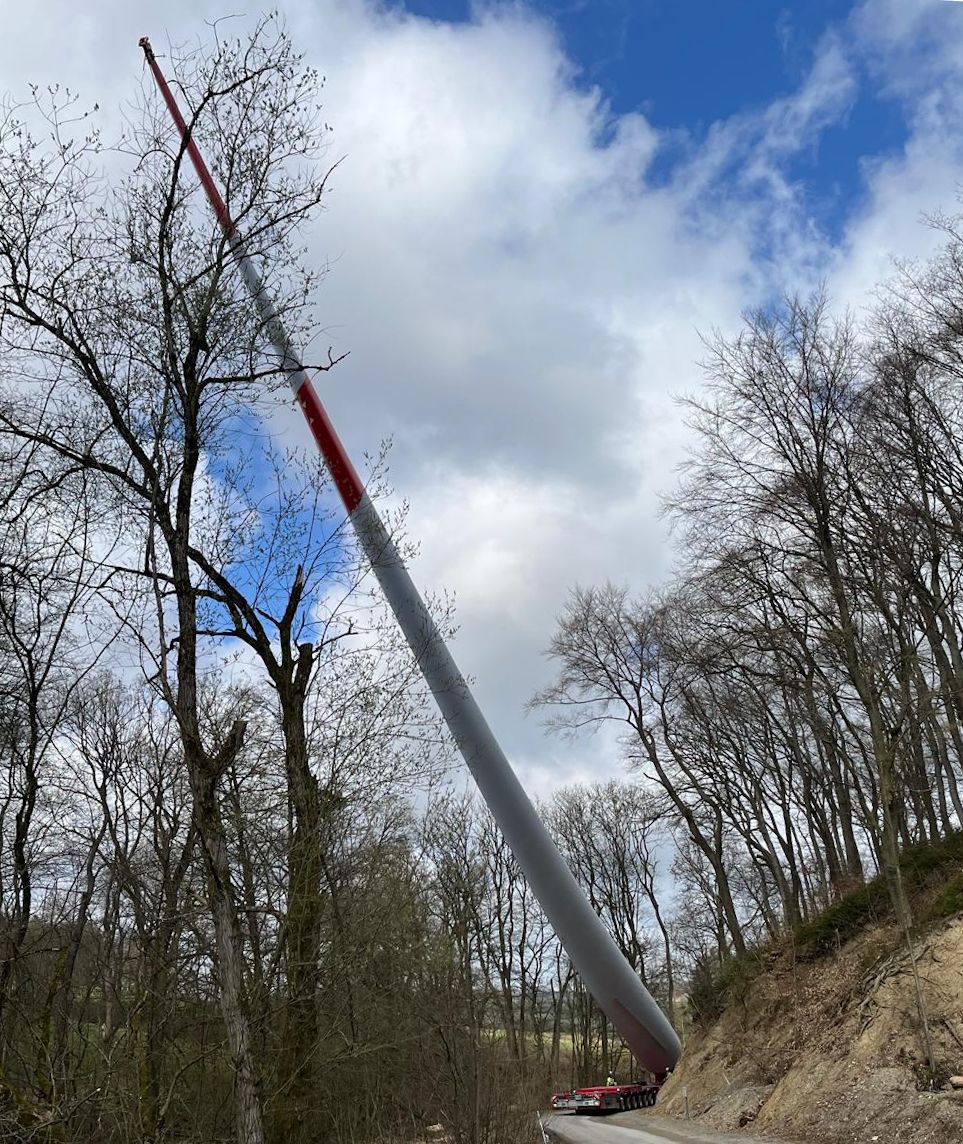 Antransport der Großkomponenten